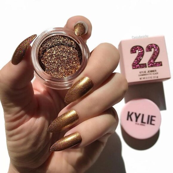 Kylie Cosmetics Shimmer Eye Glaze Dime Piece Metallic Gold Brown Eye Shadow - Picture 1 of 4